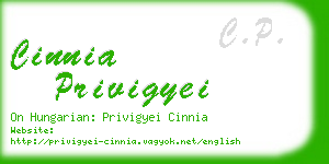 cinnia privigyei business card
